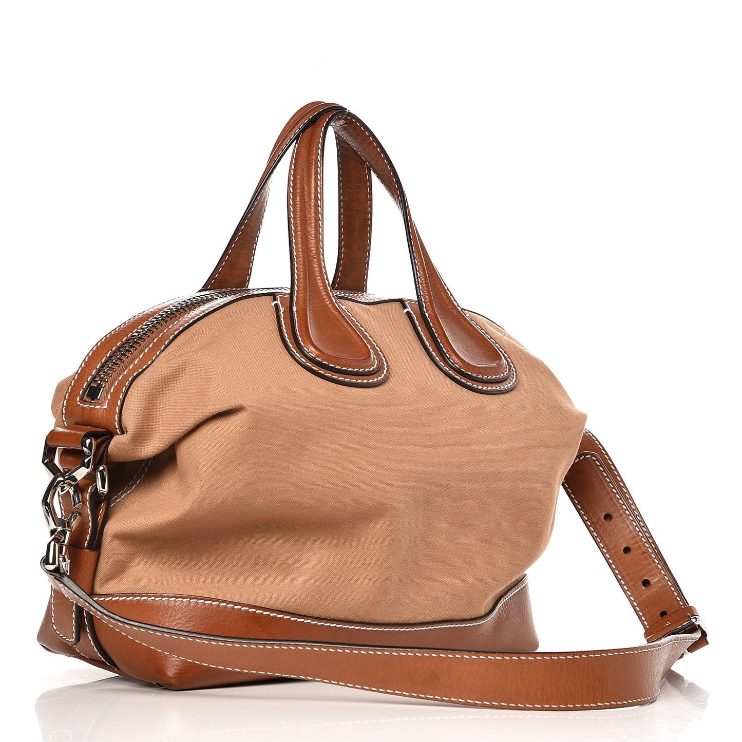 Canvas Calfskin Small Nightingale Tan Light Brown