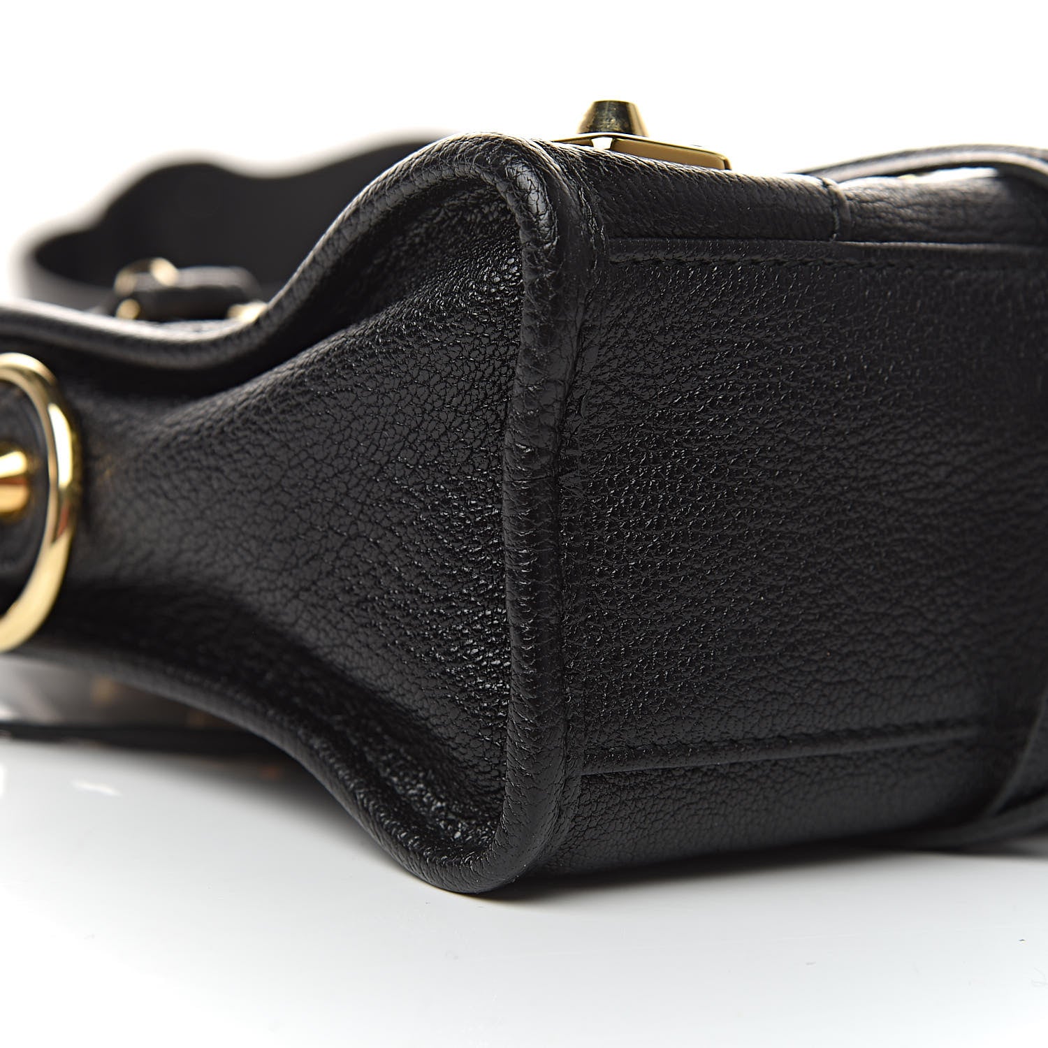 Balenciaga Chevre Gold Metallic Edge Hardware Mini City Black 7 of 9