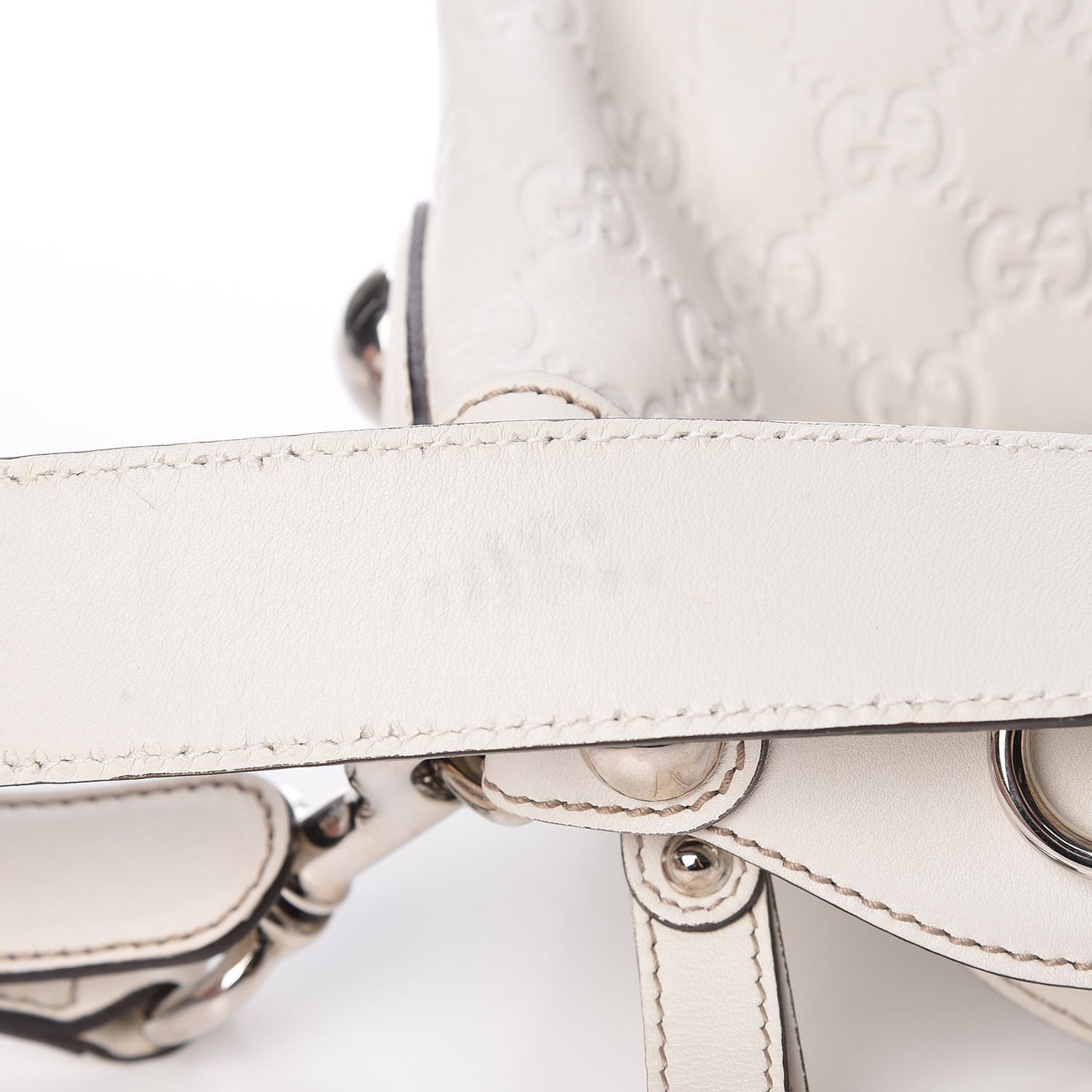 Guccissima Large Icon Bit Hobo Off White