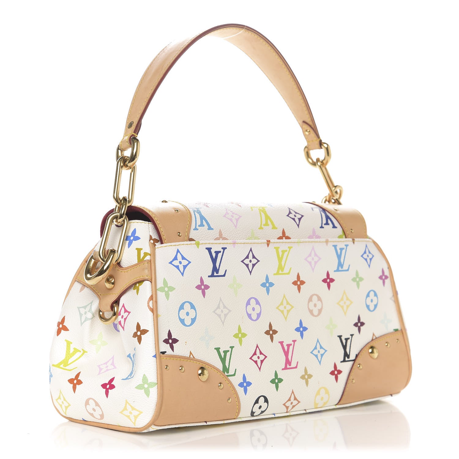 Louis Vuitton Monogram Multicolor Beverly MM White 3 of 12