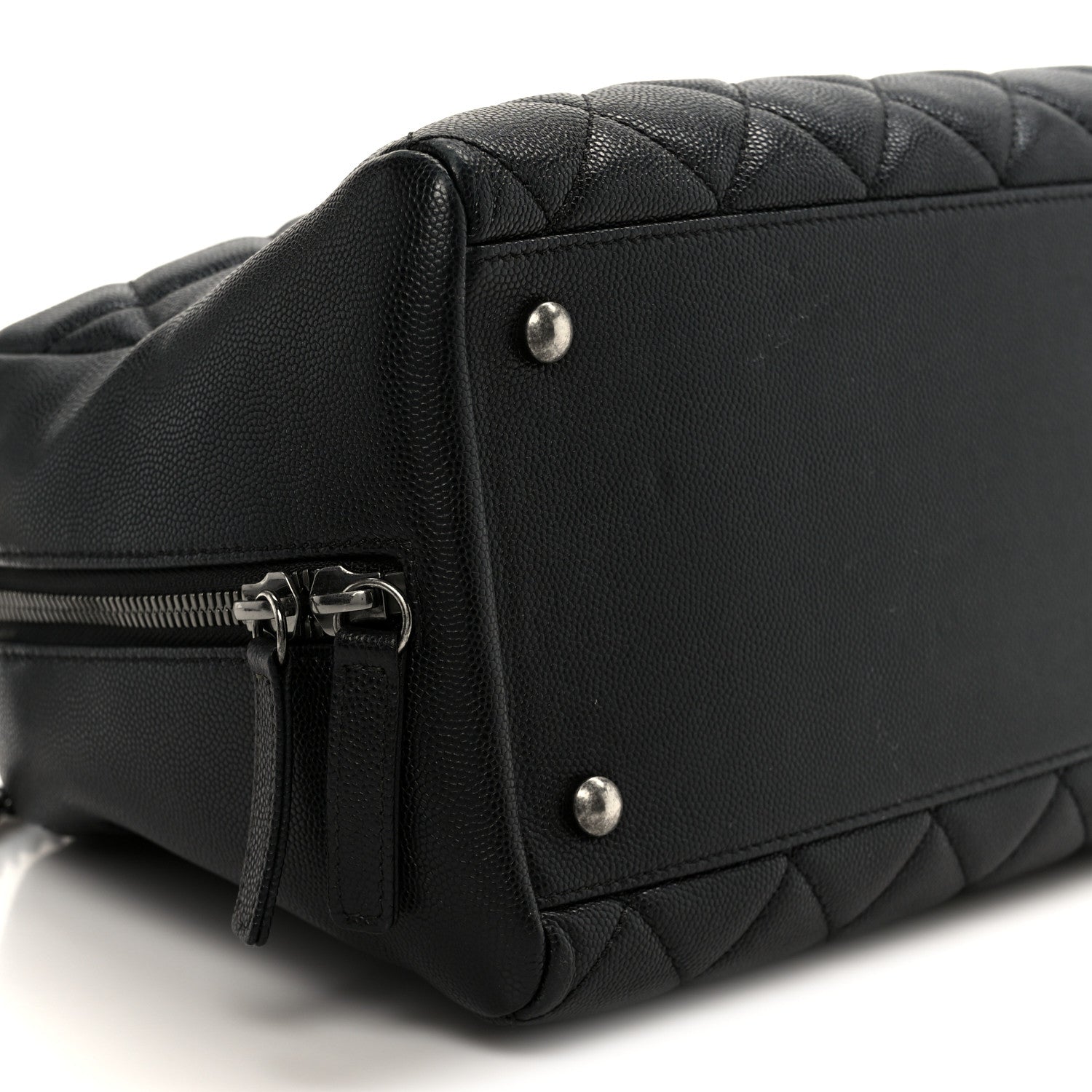 Chanel Caviar Quilted Large Coco Handle Bowling Bag Black 9 of 10
