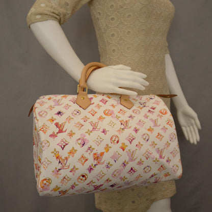 Louis Vuitton Watercolor Aquarelle Speedy 35 White 2 of 7