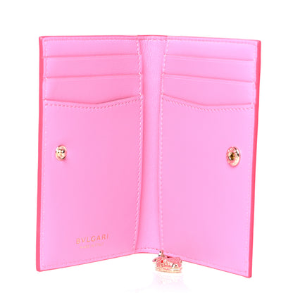 Bulgari Serpenti Calfskin Card Case Fuchsia Pink 5 of 10