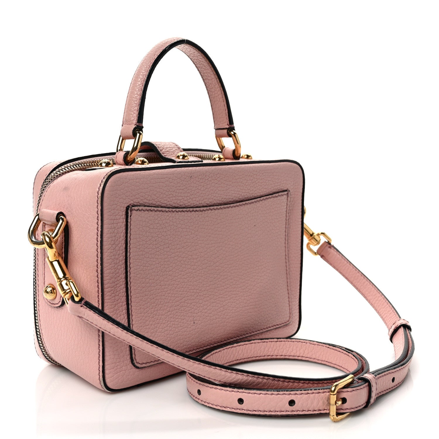 Dolce & Gabbana Drummed Calfskin Rosaria Shoulder Bag Pink 3 of 11