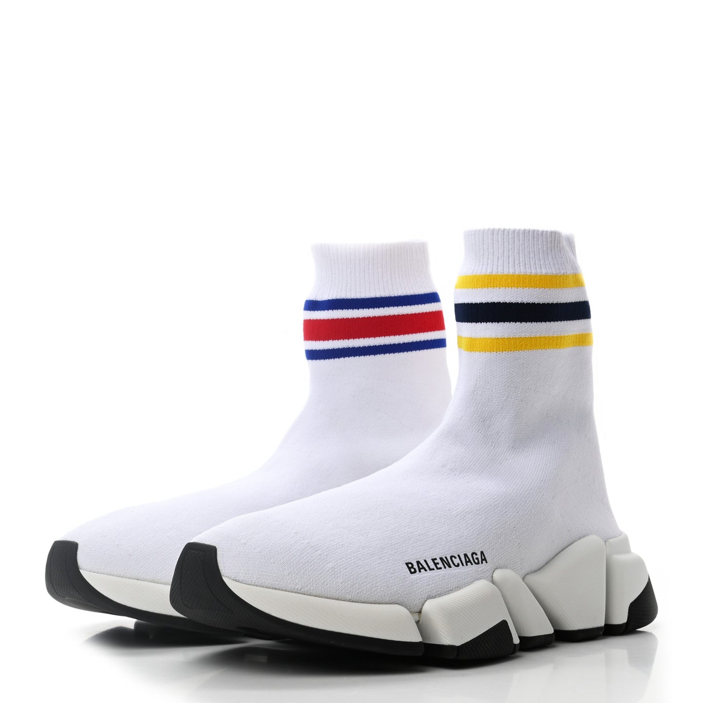 Technical 3D Recycled Knit Striped Womens Speed 2.0 Sneakers 39 White Multicolor