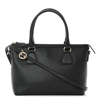 Gucci Dollar Calfskin GG Charm Satchel Black 1 of 20