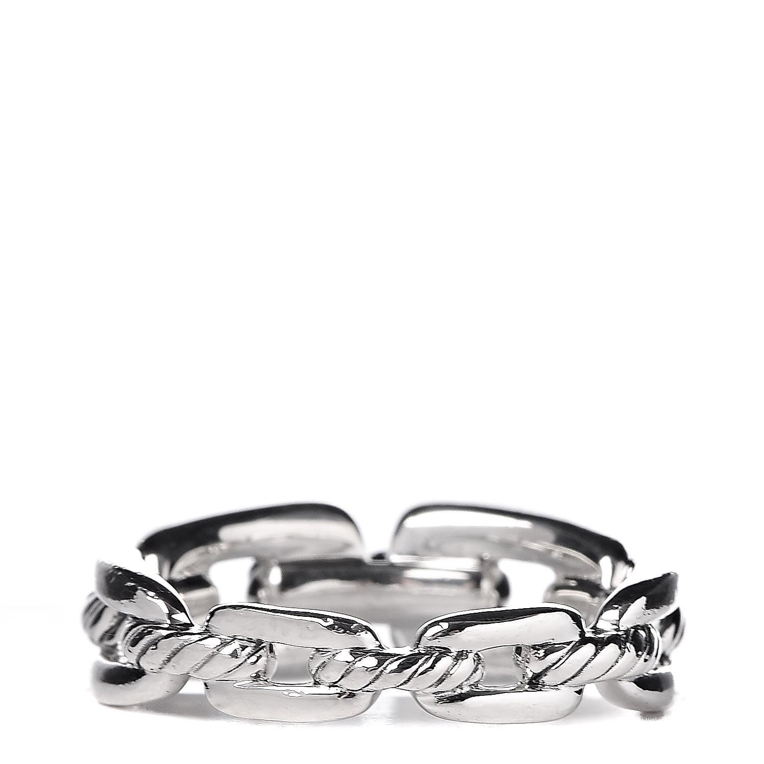 David Yurman Sterling Silver 8mm Wellesley Link Ring 57 8 3 of 4