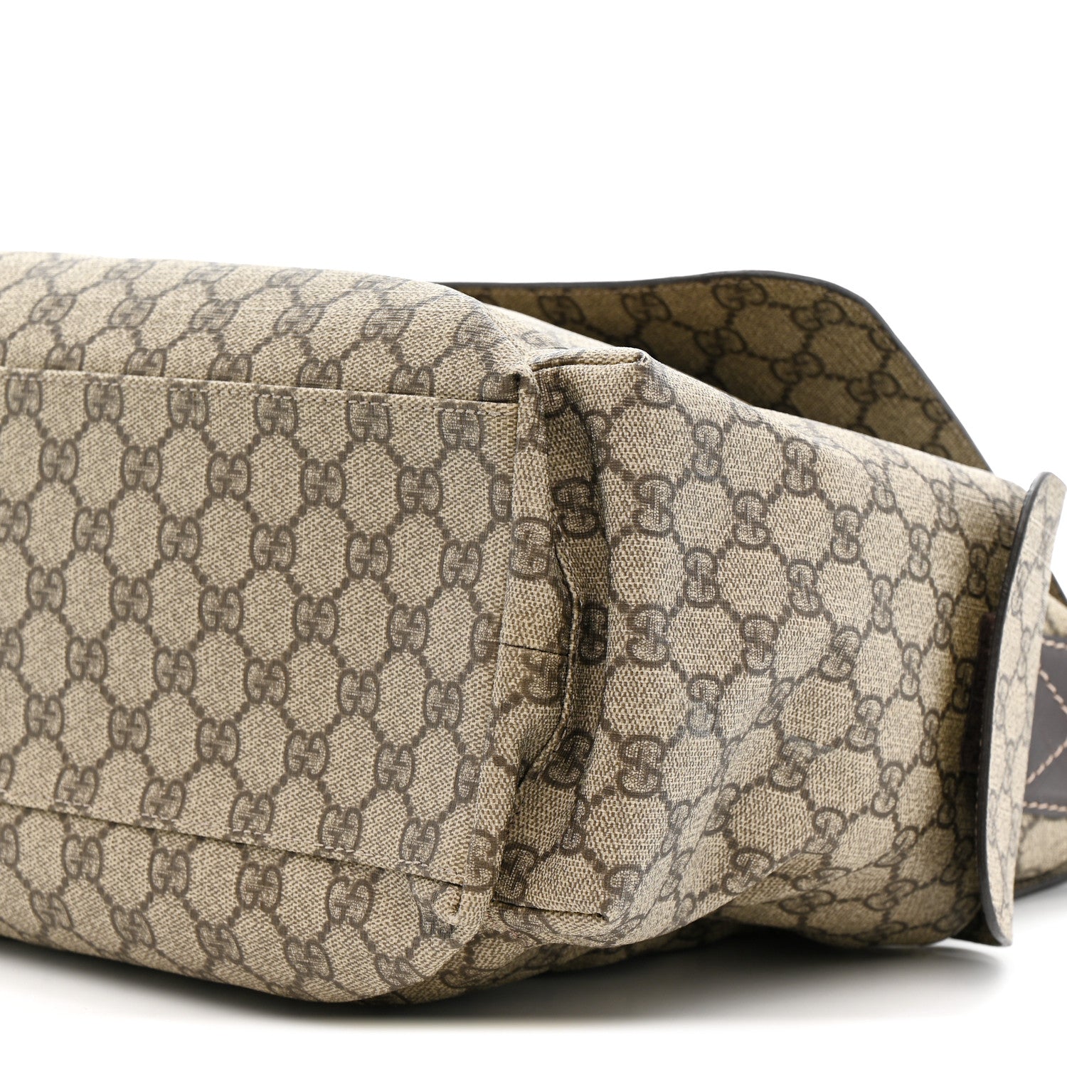 Gucci GG Plus Monogram Messenger Diaper Bag Dark Brown 10 of 11