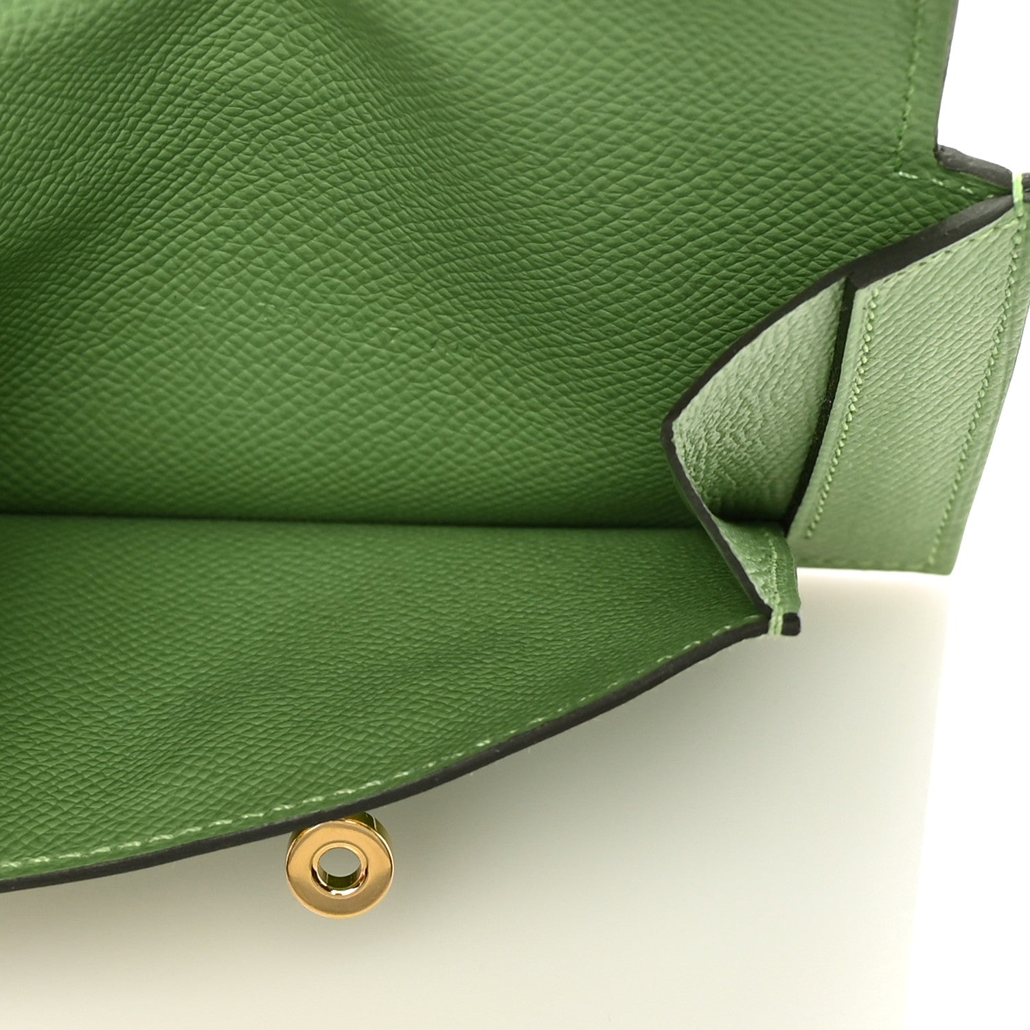 Hermes Epsom Kelly Pocket Compact Wallet Vert Criquet 5 of 6