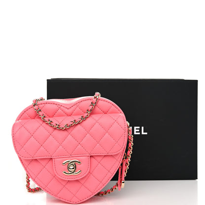 Chanel Lambskin Quilted CC In Love Heart Bag Pink 11 of 11