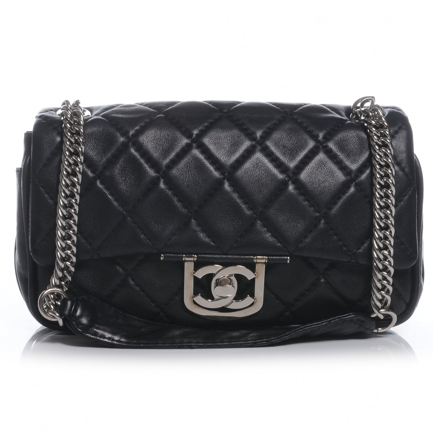 Chanel Lambskin Icons Secret Label Medium Flap Black 1 of 7