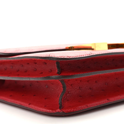 Hermes Ostrich Constance 24 Rouge Vif 9 of 16