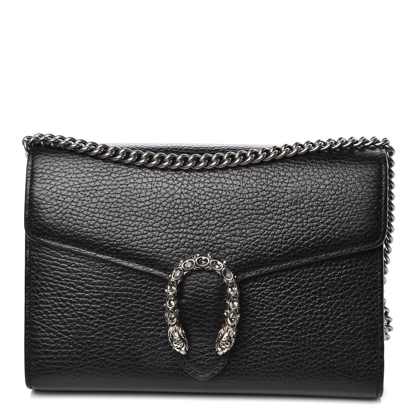 Calfskin Mini Dionysus Chain Wallet Black