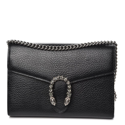 Gucci Calfskin Mini Dionysus Chain Wallet Black 1 of 10