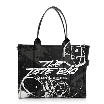 Marc Jacobs X FUTURA Grained Calfskin Large The Tote Bag Black 1 of 11