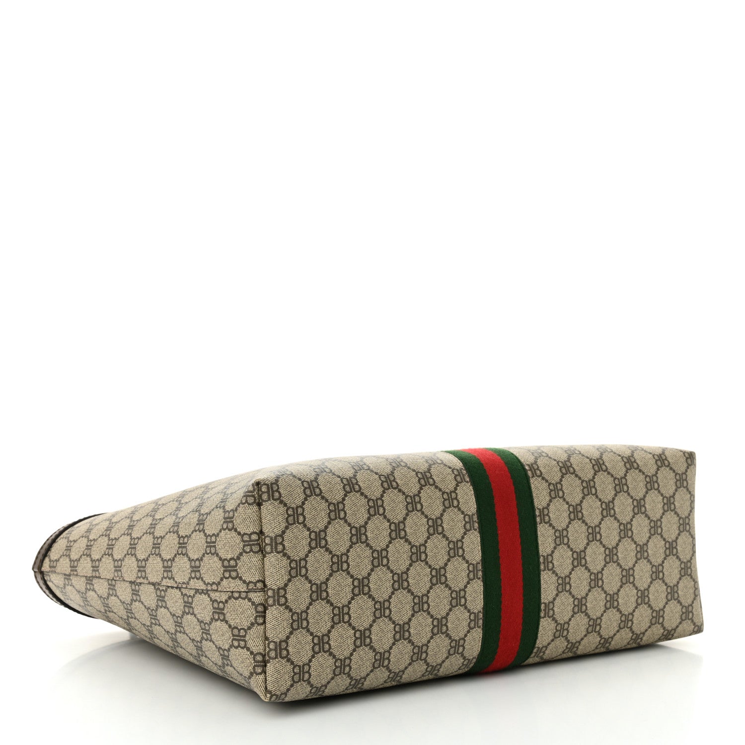 Gucci X BALENCIAGA BB Supreme Monogram Web Medium Ophidia Shopping Tote Beige New Acero 4 of 13