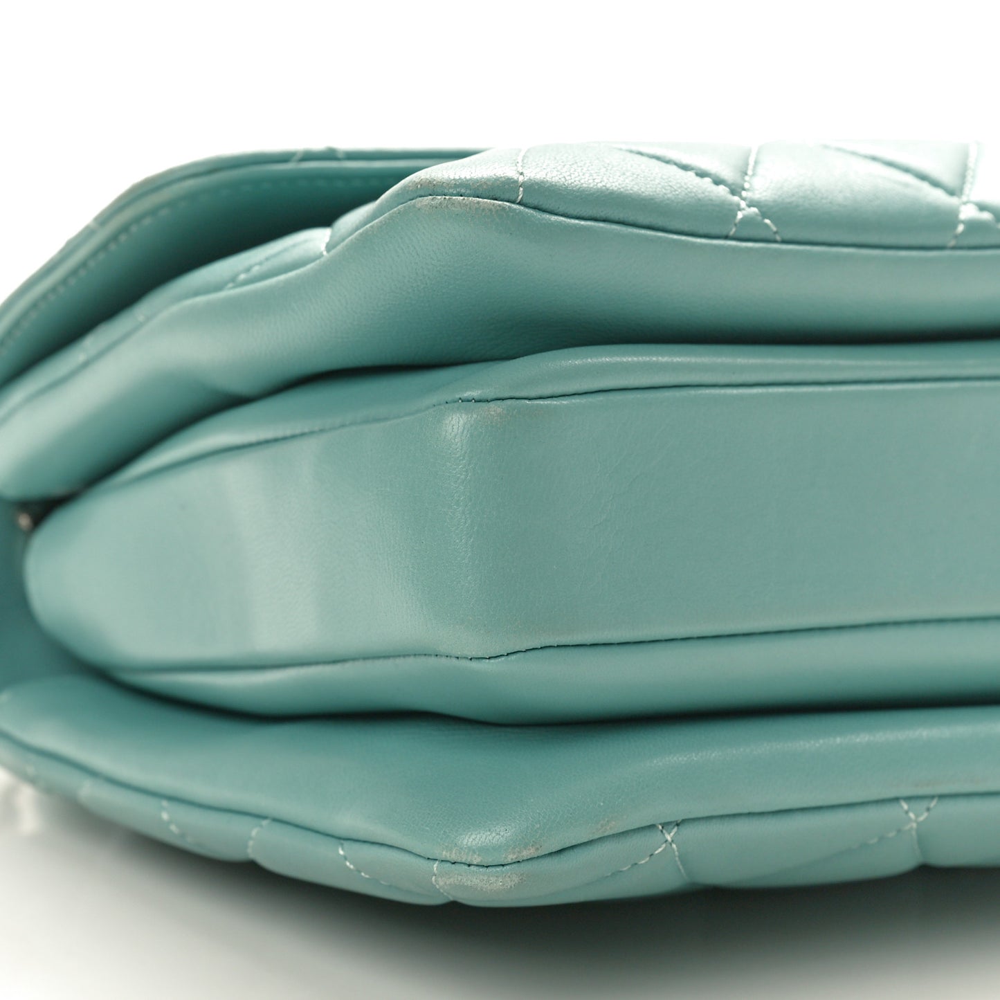 Lambskin Quilted Small Trendy CC Flap Dual Handle Bag Light Blue