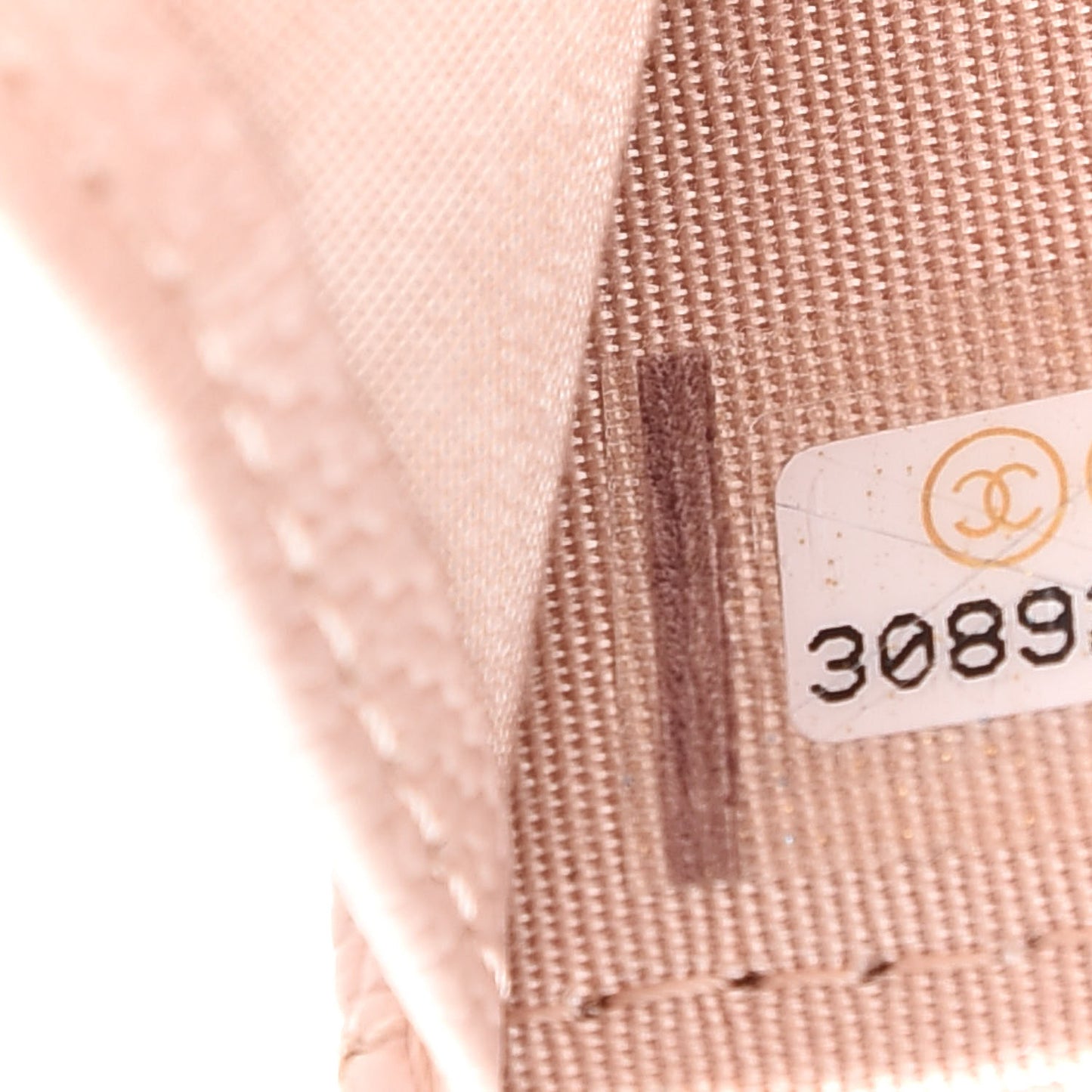 Caviar Quilted Card Holder On Chain Light Pink