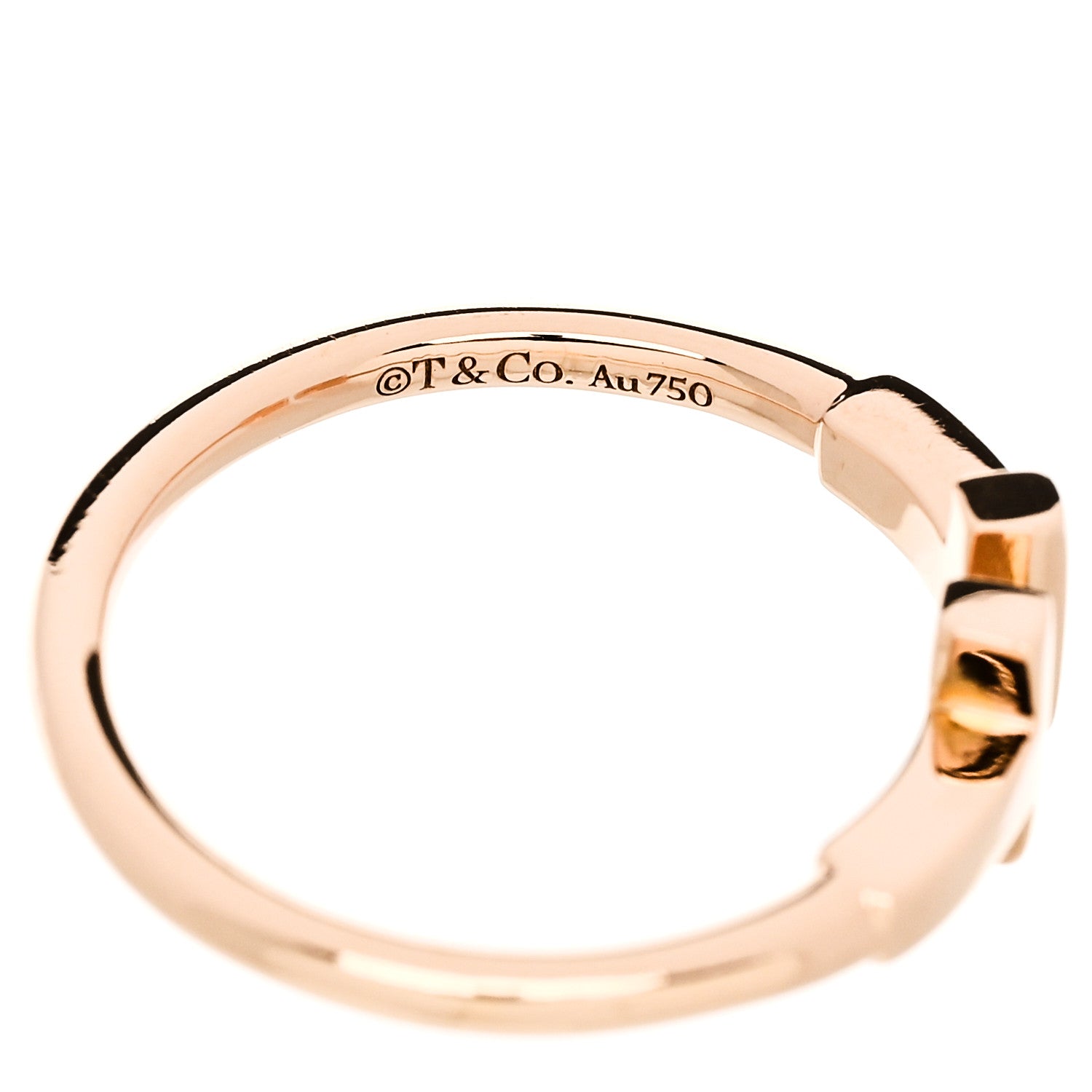 Tiffany 18K Rose Gold T Wire Ring 50 5.5 4 of 5