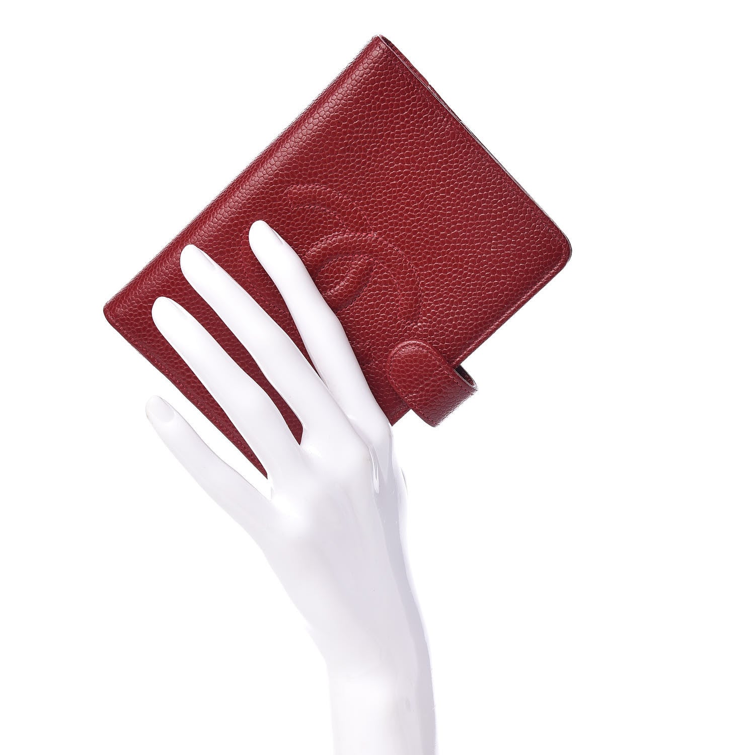 Chanel Caviar CC Small Ring Agenda Planner Red 2 of 8