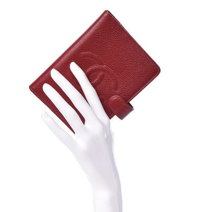 Chanel Caviar CC Small Ring Agenda Planner Red 2 of 8