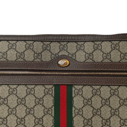 Gucci GG Supreme Monogram Large Ophidia Pouch Clutch Brown 8 of 10