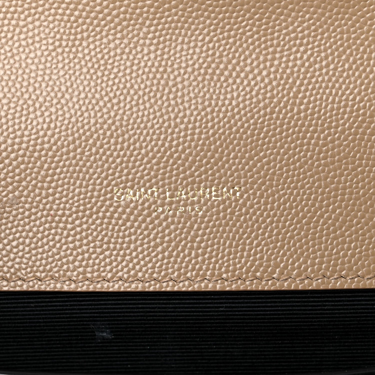 Saint Laurent Grain De Poudre Textured Mixed Matelasse Medium Triquilt Monogram Satchel Dark Beige 6 of 23