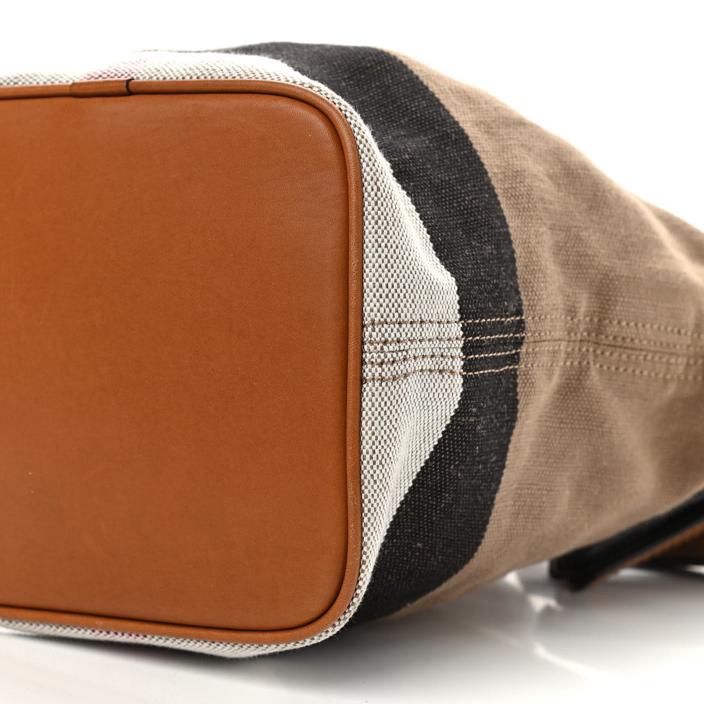 Canvas Mega Check Mini Ashby Tassel Crossbody Saddle Brown