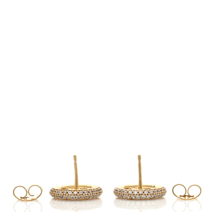 Louis Vuitton Metal Crystal Louise By Night Earrings Gold 3 of 5
