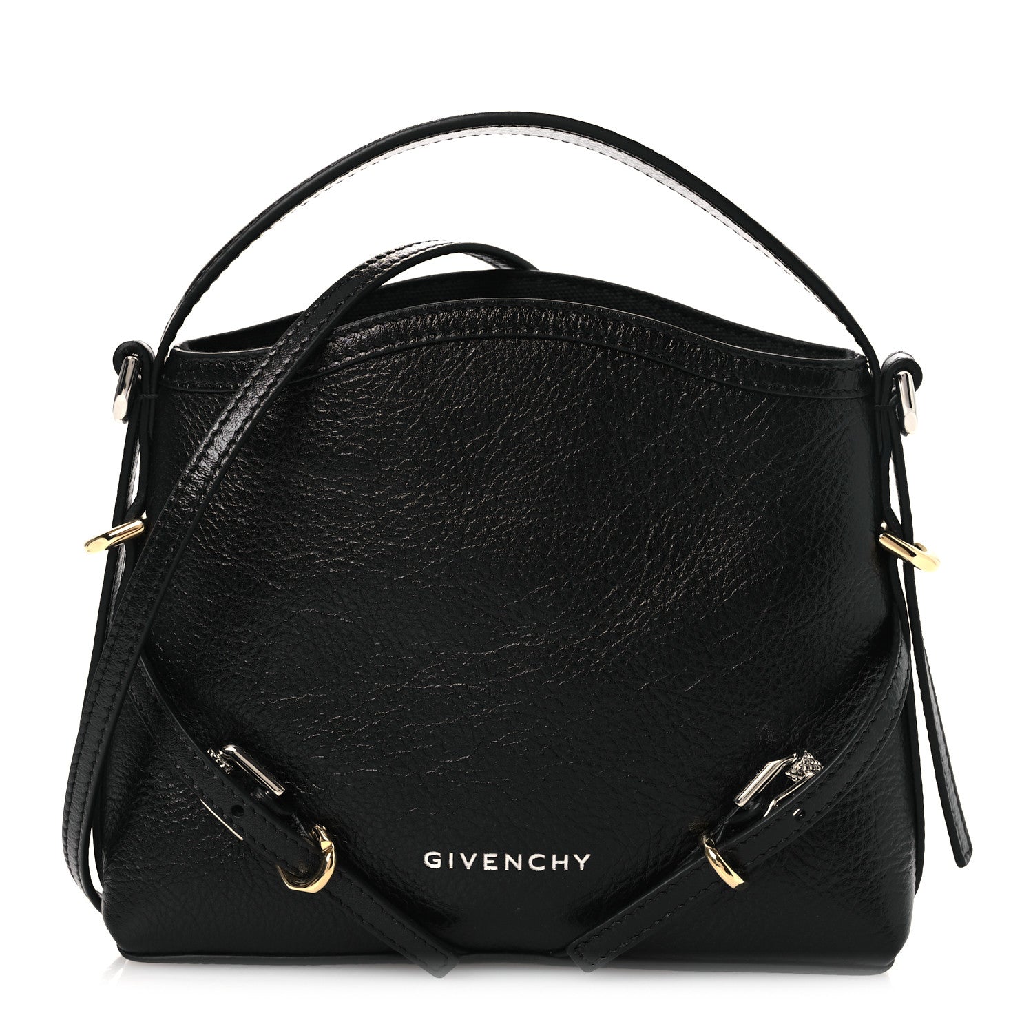 Givenchy Tumbled Calfskin Nano Voyou Bag Black 1 of 10