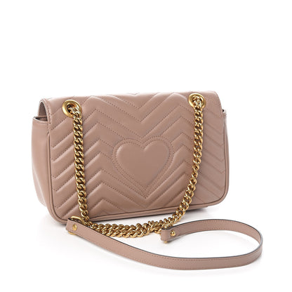 Gucci Calfskin Matelasse Small GG Marmont Shoulder Bag Porcelain Rose 3 of 10
