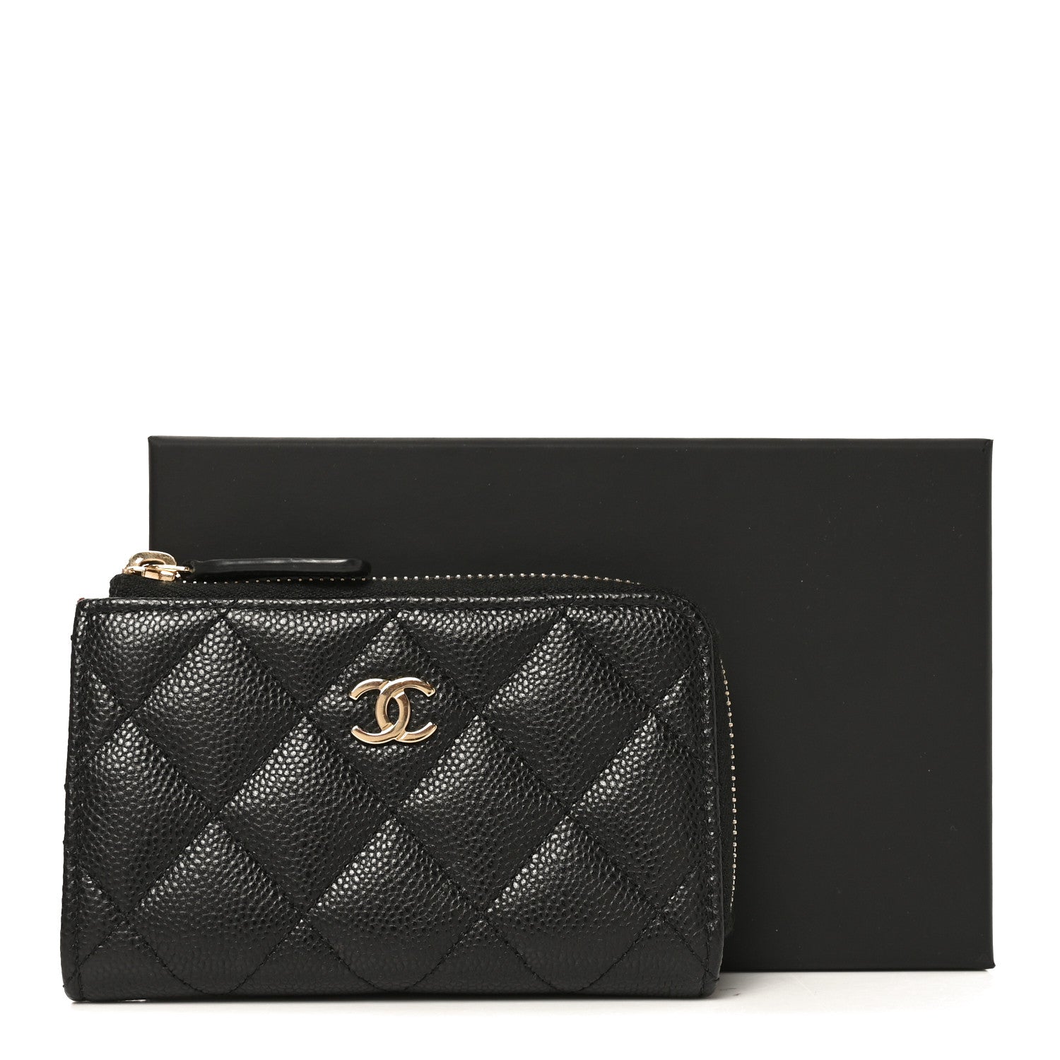 Chanel Caviar Quilted Zipped Key Holder Case Black 8 of 8
