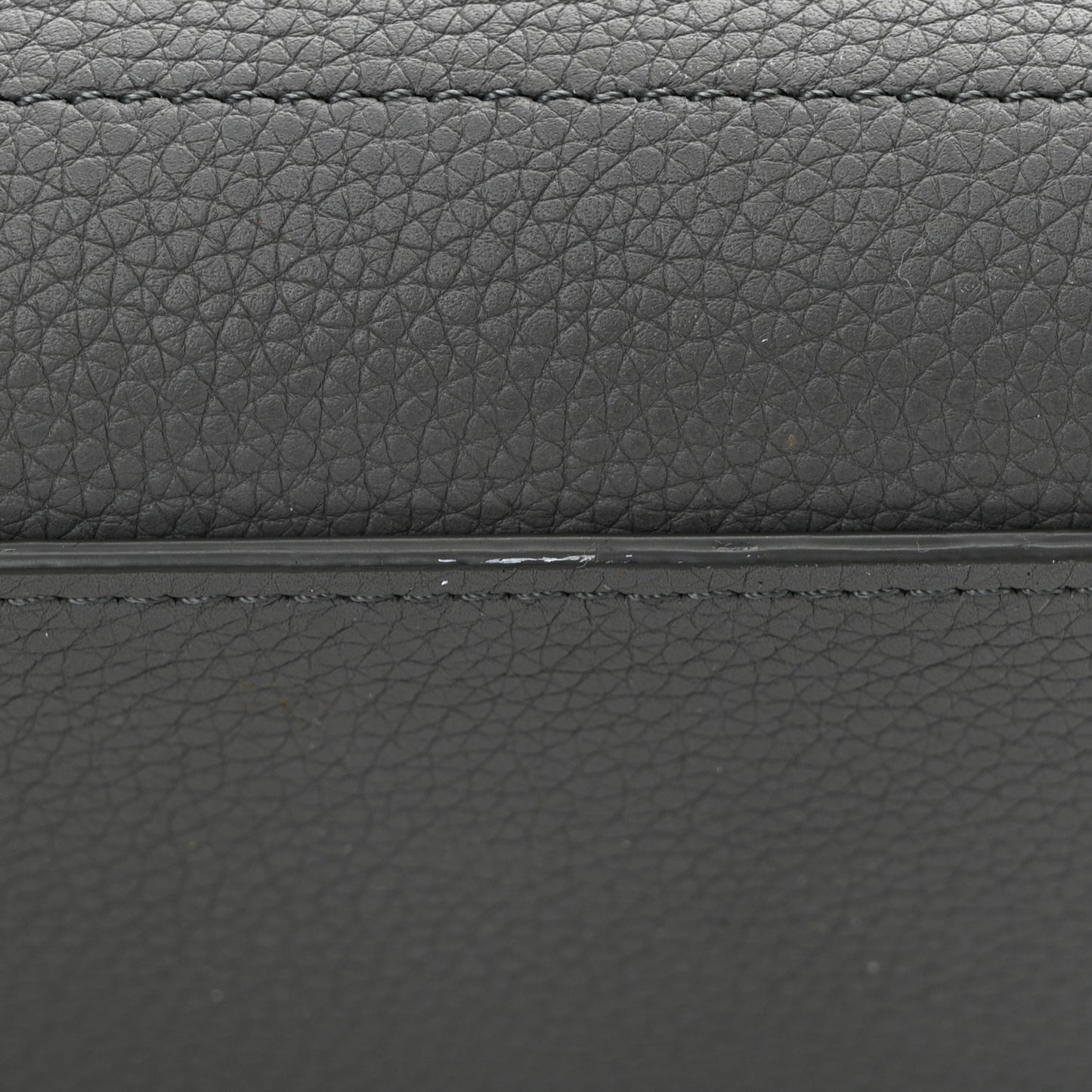 Drummed Calfskin Nano Luggage Kohl