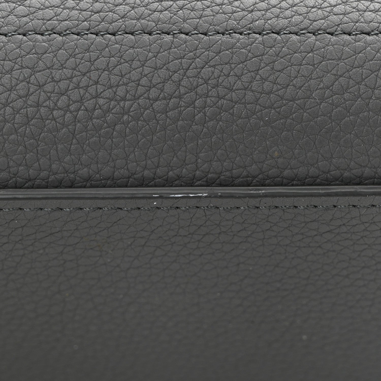 Celine Drummed Calfskin Nano Luggage Kohl 13 of 14