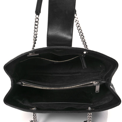 Saint Laurent Calfskin Y Quilted Monogram Large Loulou Shopper Black 5 of 12