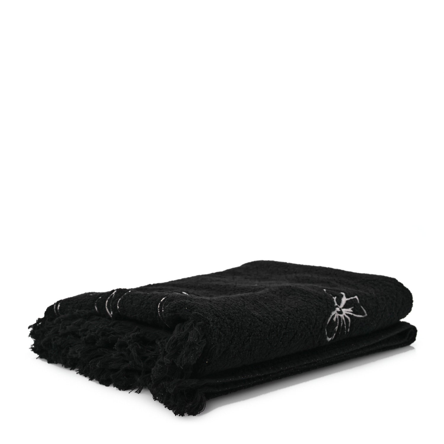 Chanel Terry Cotton CC Beach Tote Towel Set Black 12 of 16