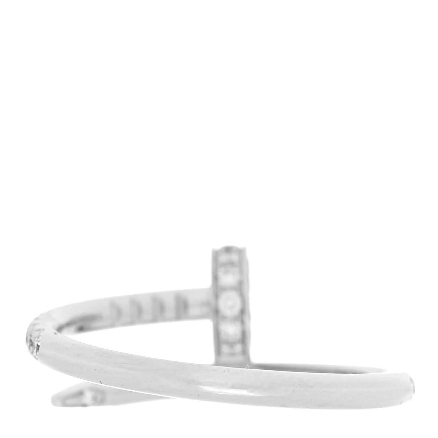 18K White Gold Diamond Juste Un Clou Paved Ring 47 4