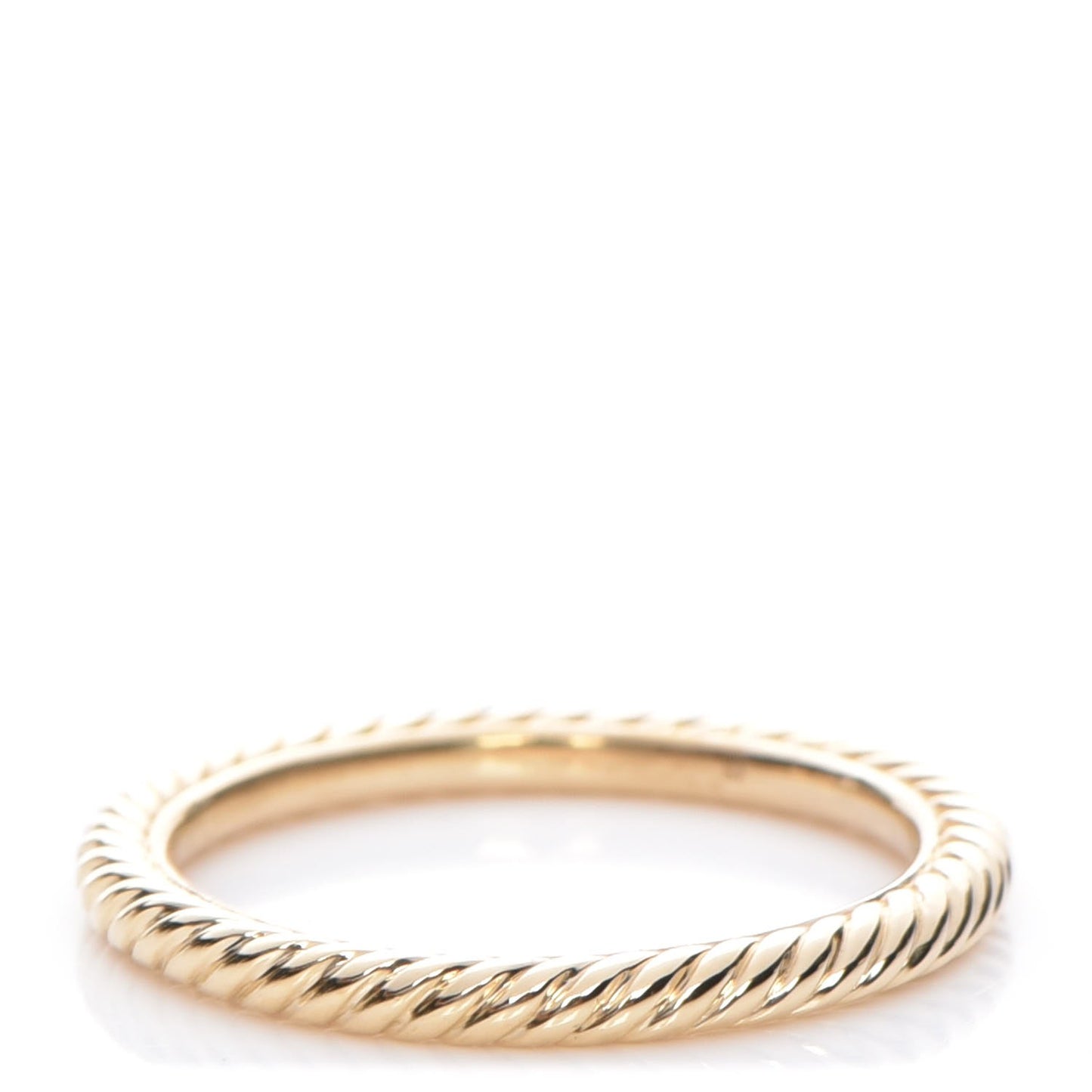 18K Yellow Gold 2mm Cable Classics Stackable Band Ring 54 6.75