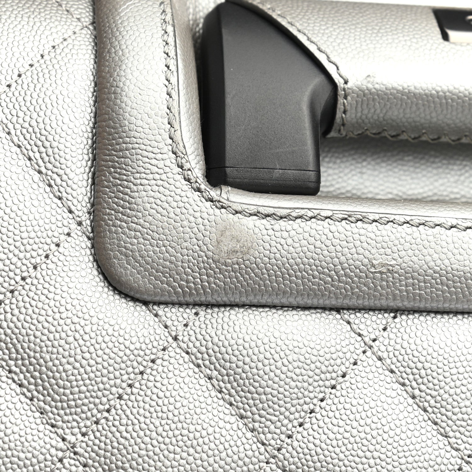 Chanel Metallic Caviar Quilted Coco Case Trolley Silver 11 of 13