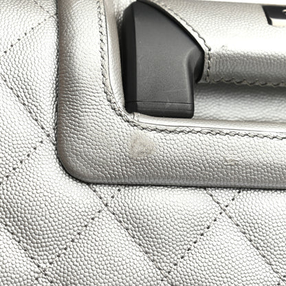Chanel Metallic Caviar Quilted Coco Case Trolley Silver 11 of 13