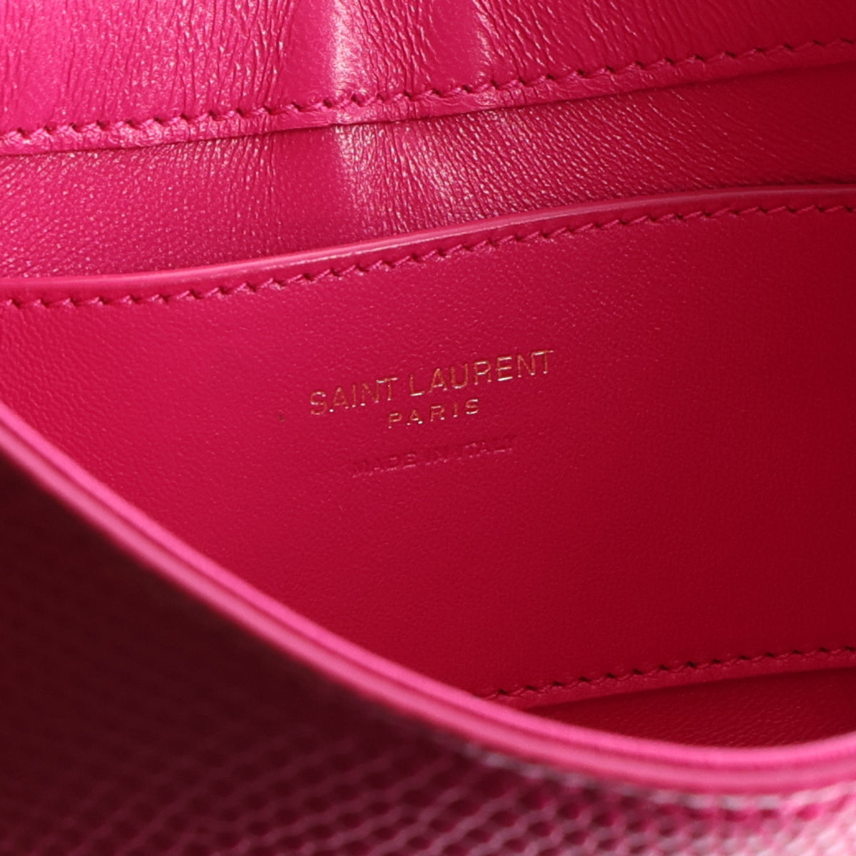Calfskin Lizard Embossed Le 5 A 7 Mini Hobo Acid Pink