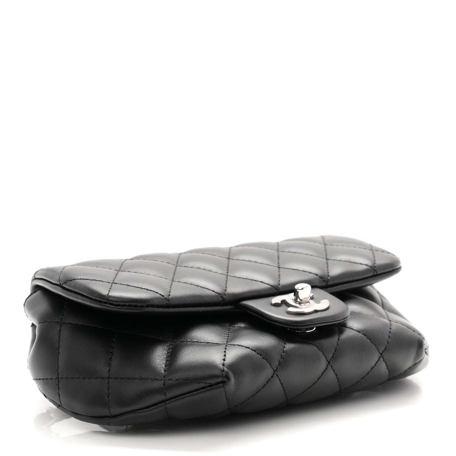 Chanel Calfskin Quilted CC Uniform Flap Belt Bag Black 4 of 11