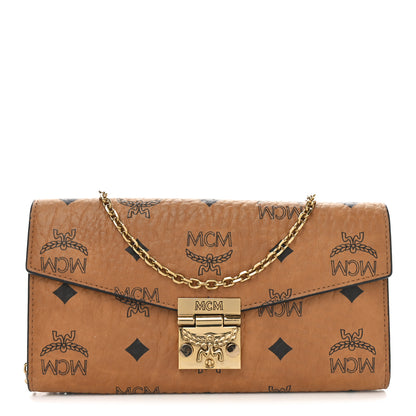 MCM Visetos Large Patricia Wallet On Chain Cognac 1 of 8