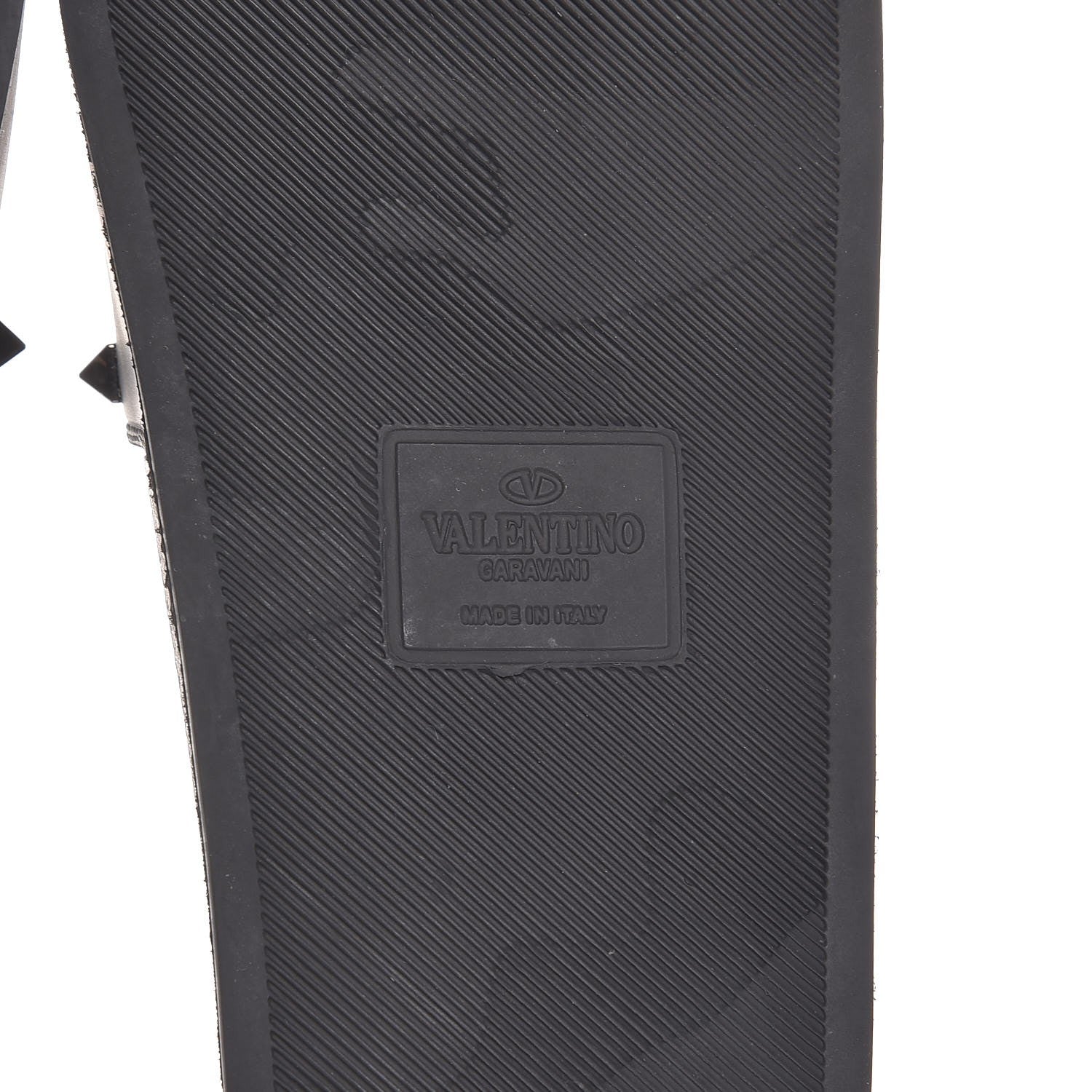 Valentino Garavani Rubber Rockstud Slide Sandals 38 Black 8 of 10