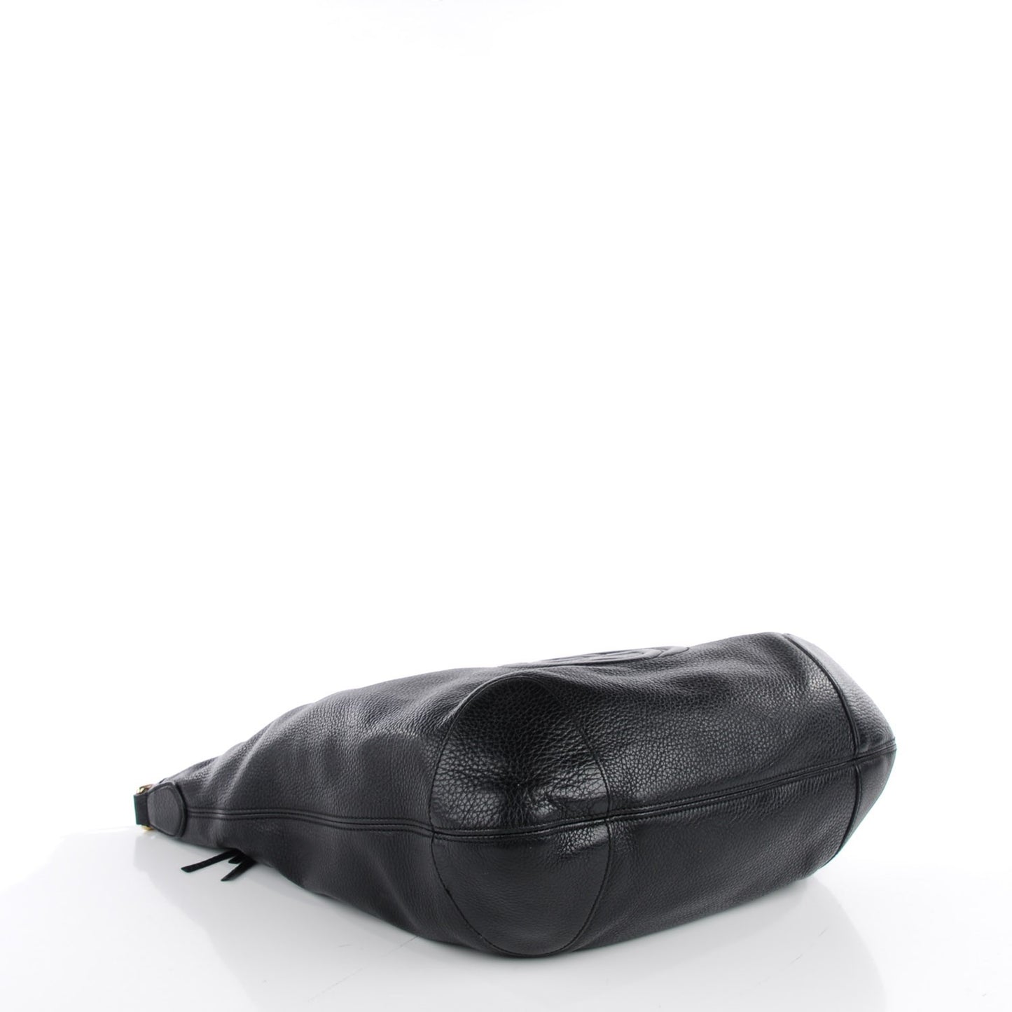 Pebbled Calfskin Medium Soho Chain Hobo Black