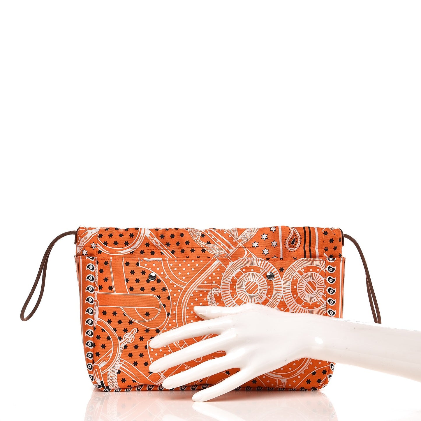 Barenia Silk Eperons d'Or Fourbi 25 MM Pouch Orange Fauve