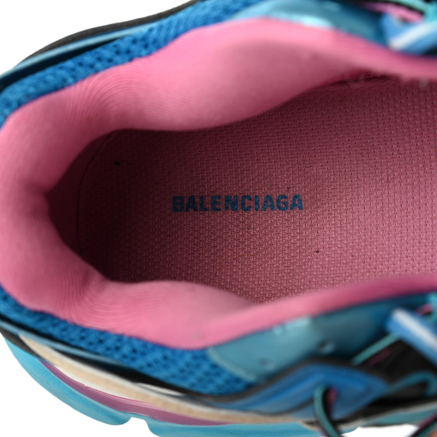 Balenciaga Mesh Nylon Womens Track Sneakers 38 Blue Black 7 of 7
