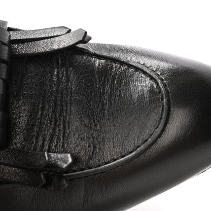 Hermes Goatskin Rivoli Mules 37.5 Black 9 of 13