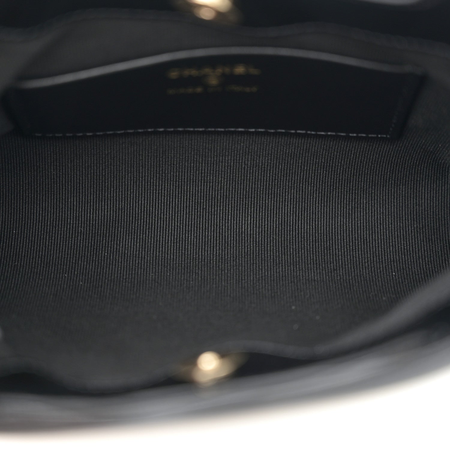 Chanel Shiny Crumpled Calfskin Quilted Nano 31 Shopping Bag White Black 5 of 10