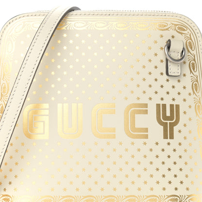 Gucci X SEGA Calfskin GUCCY Stars Mini Dome Shoulder Bag Mystic White Gold 8 of 12
